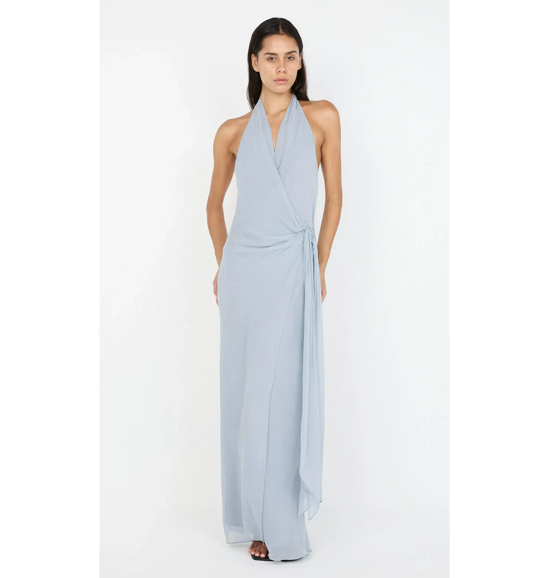 Bec & Bridge Soneva Wrap Dress Cloud Blue Size AU 6 - Image 1