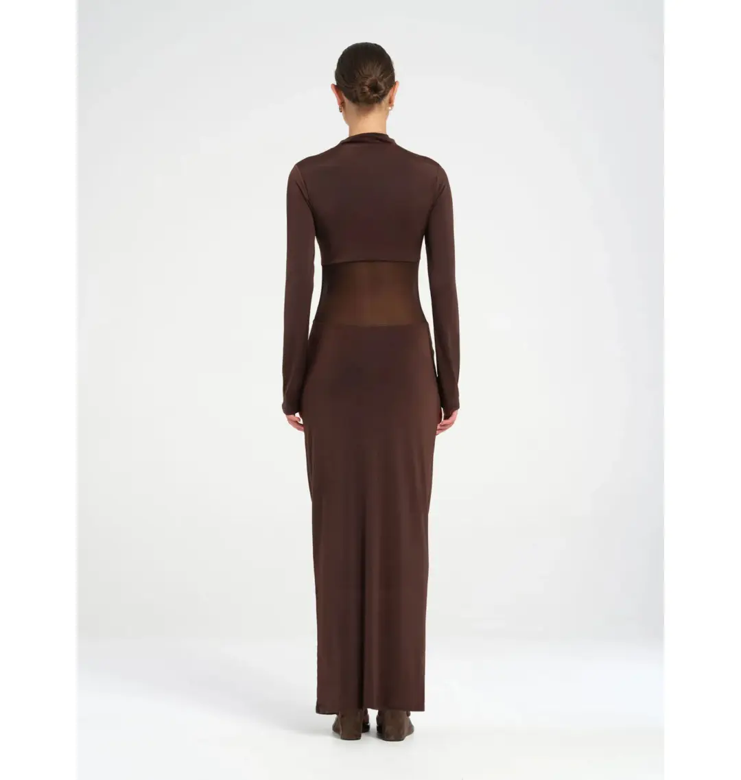 Benni Dora Maxi Dress Chocolate Size AU 8 for rent on The Volte - main image