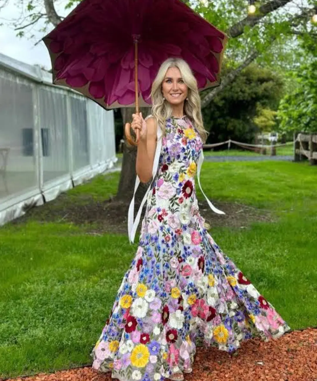 Rachel Gilbert Nya Gown in Multi Size 2 / AU 10 - Image 1