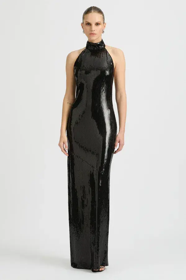 Sonya Moda Gia Gown in Black Size 8 - Image 1