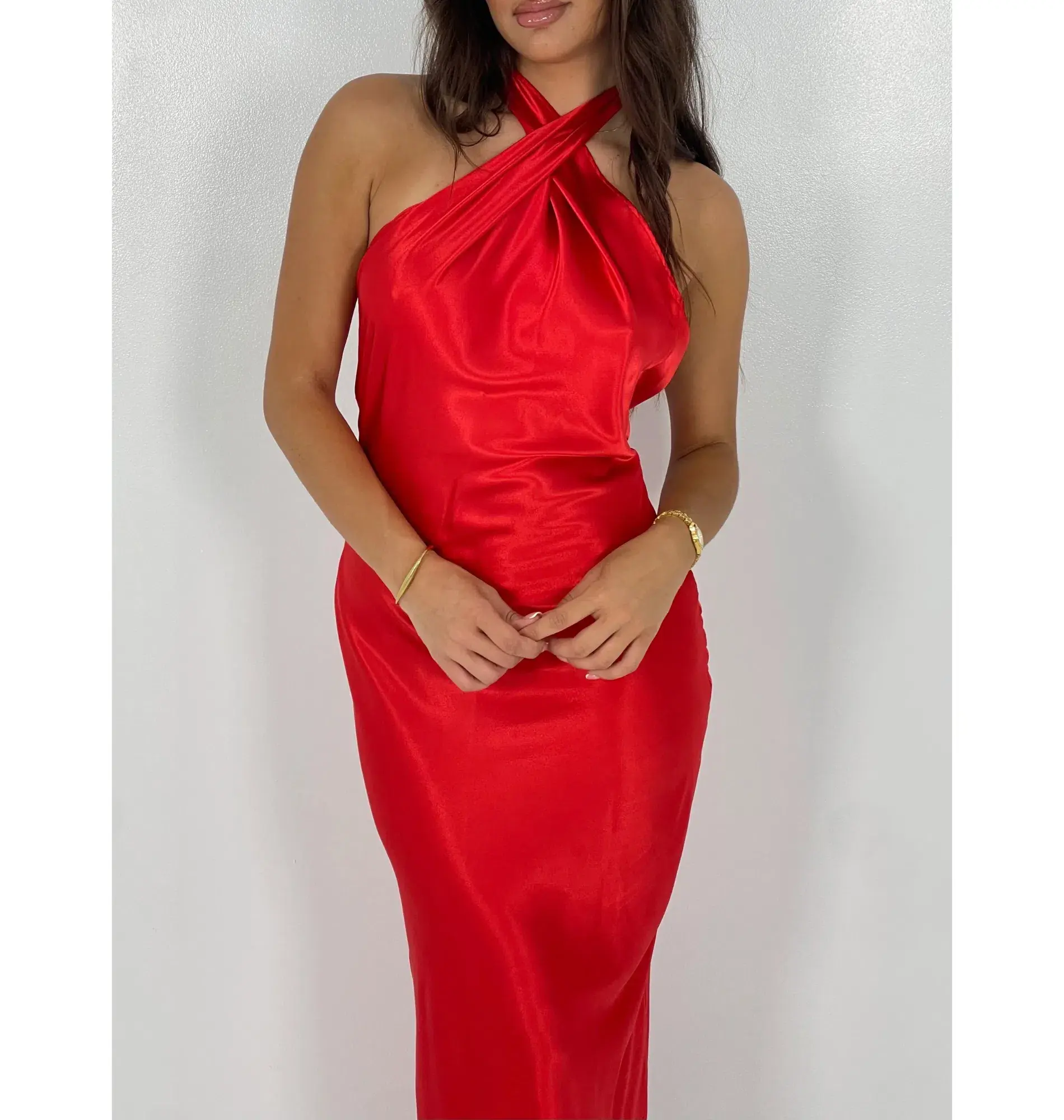 YLD Design Crossover Maxi Dress Red Size S / AU 8 - Image 4