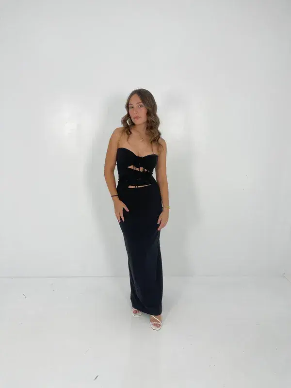 Maygel Coronel Black Veranera Midi Dress One Size - Image 1