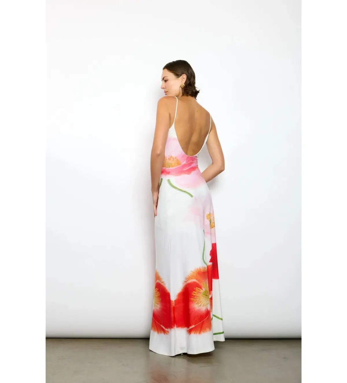 With Harper Lu Poppy Low Back Maxi in White Size XS/ AU 6 - Image 3