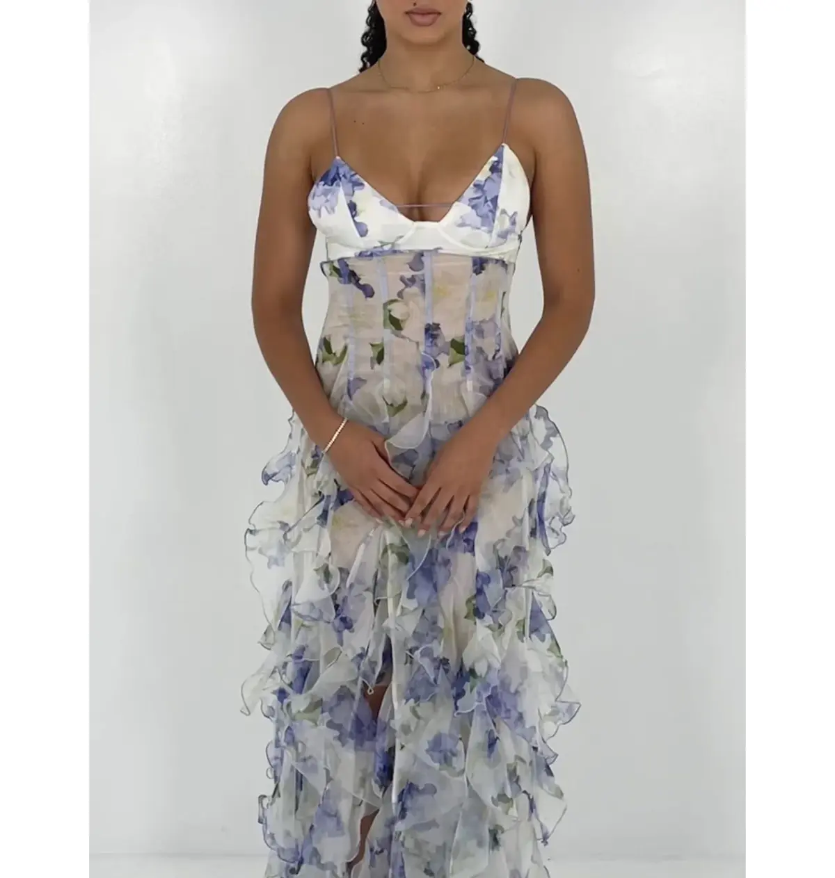 Menti Iris Flower Maxi Dress Floral Size M / AU 10 - Image 3