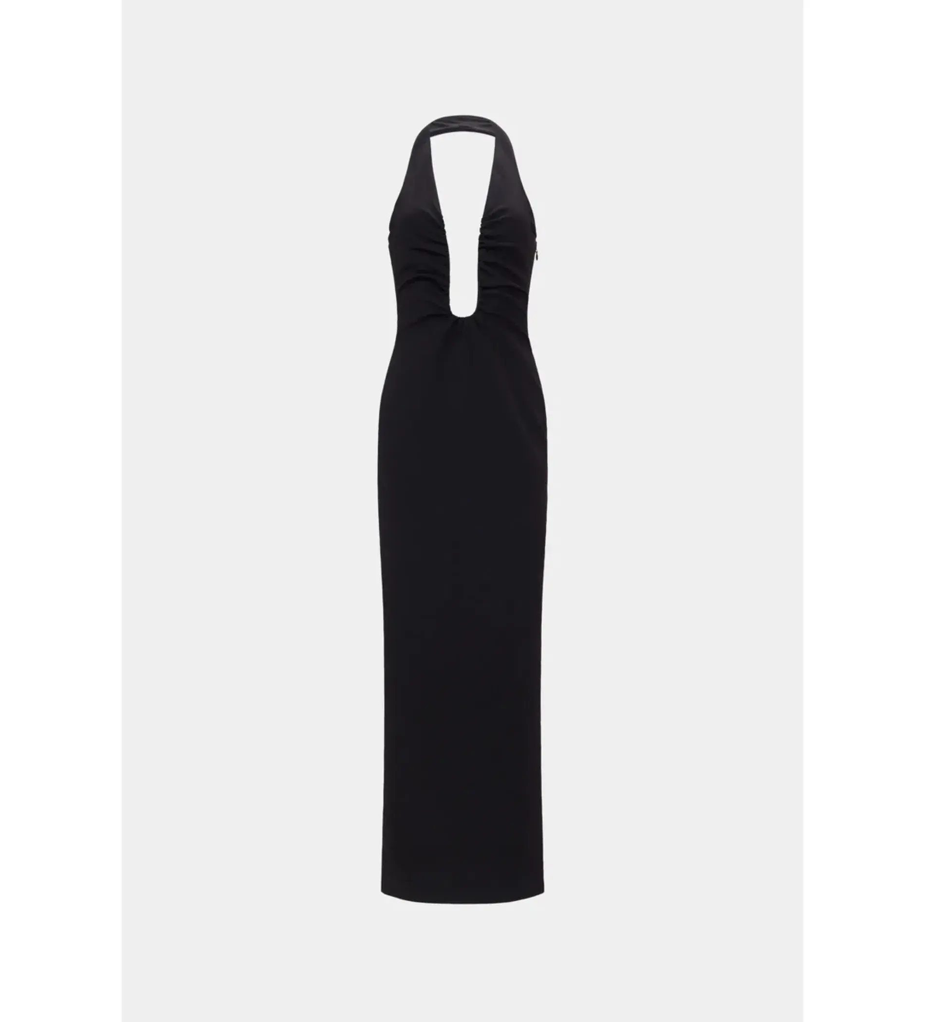 Misha Alusia Stretch Twill Maxi Dress in Black Size 8 - Image 5