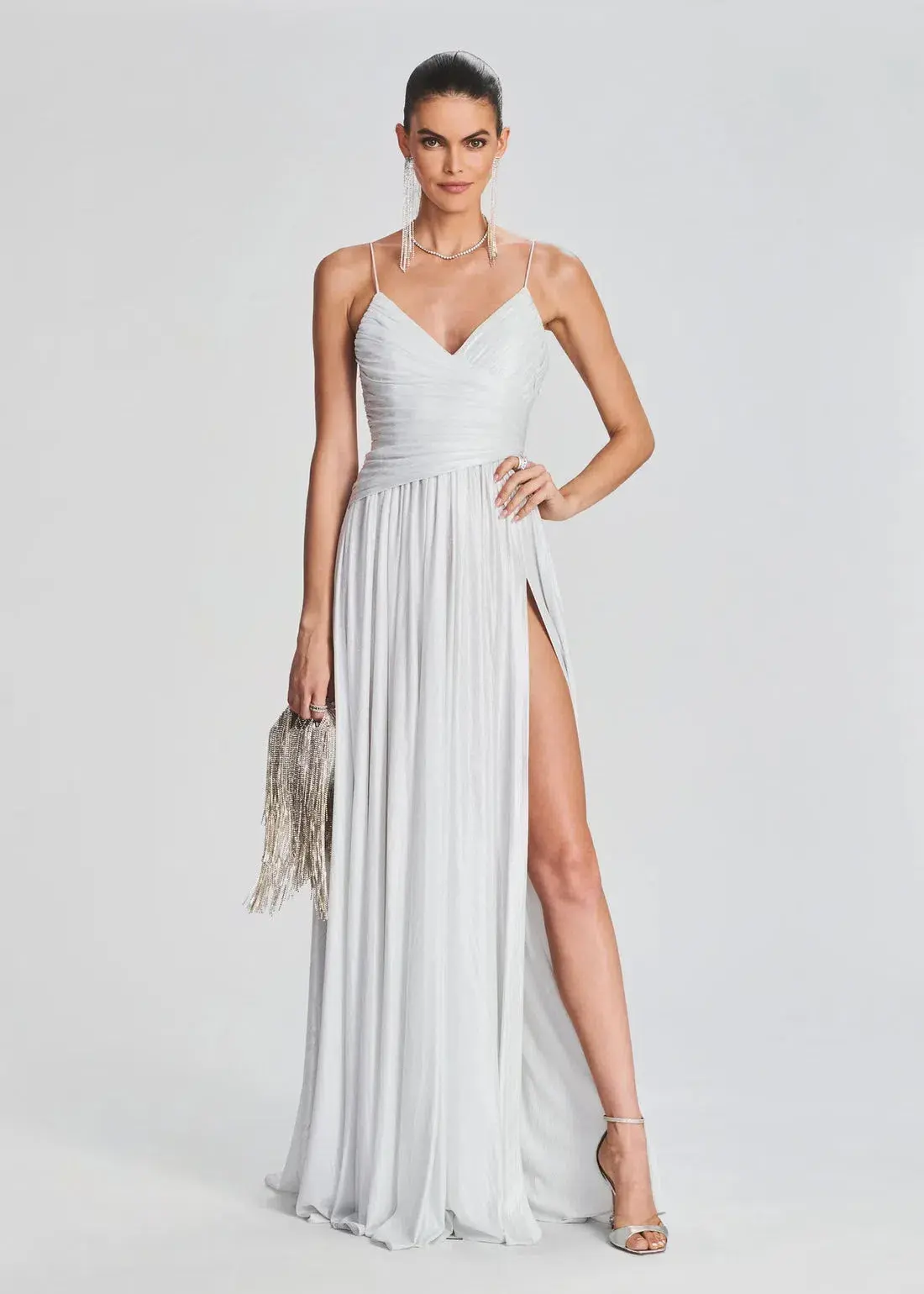 Retrofete Doss  Gown Silver Size S/Au 8  - Image 2