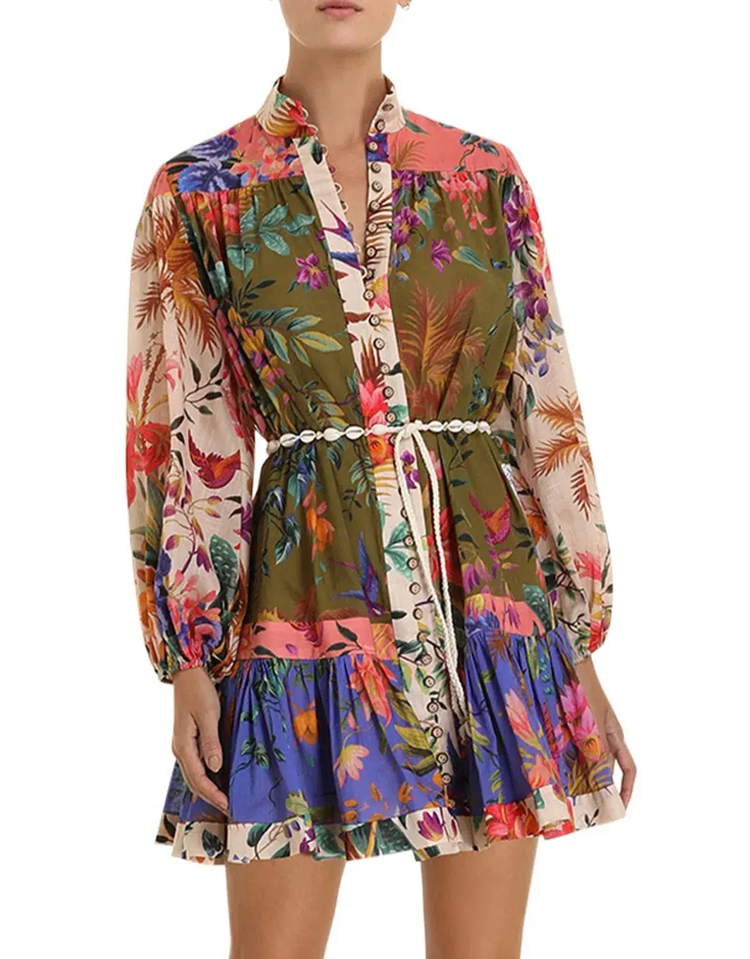 Zimmermann Tropicana Spliced Mini Dress in Floral Size 1 / AU 10 - Image 2