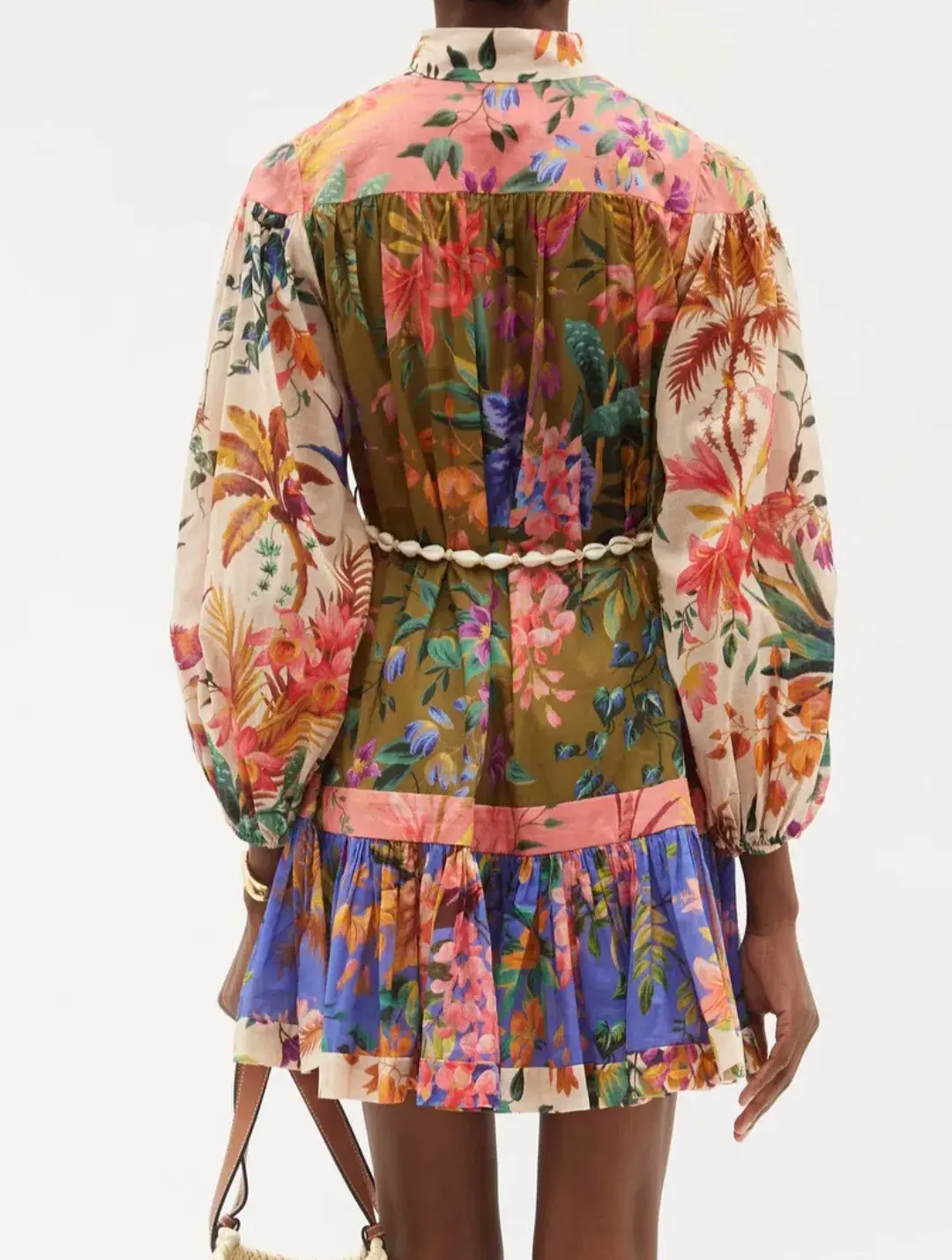 Zimmermann Tropicana Spliced Mini Dress in Floral Size 1 / AU 10 for rent on The Volte - main image