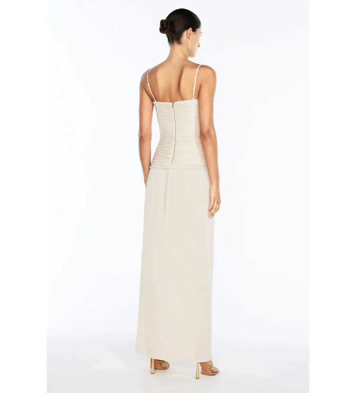 Manning Cartell Double Time Pleat Maxi Dress Nougat Size XS/AU 6 - Image 3