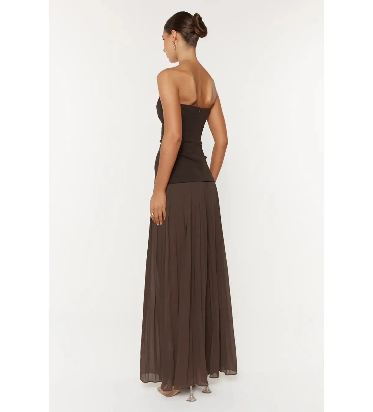 She Is OLLÁ Nicolette Dress Espresso Size S / AU 8 - Image 4