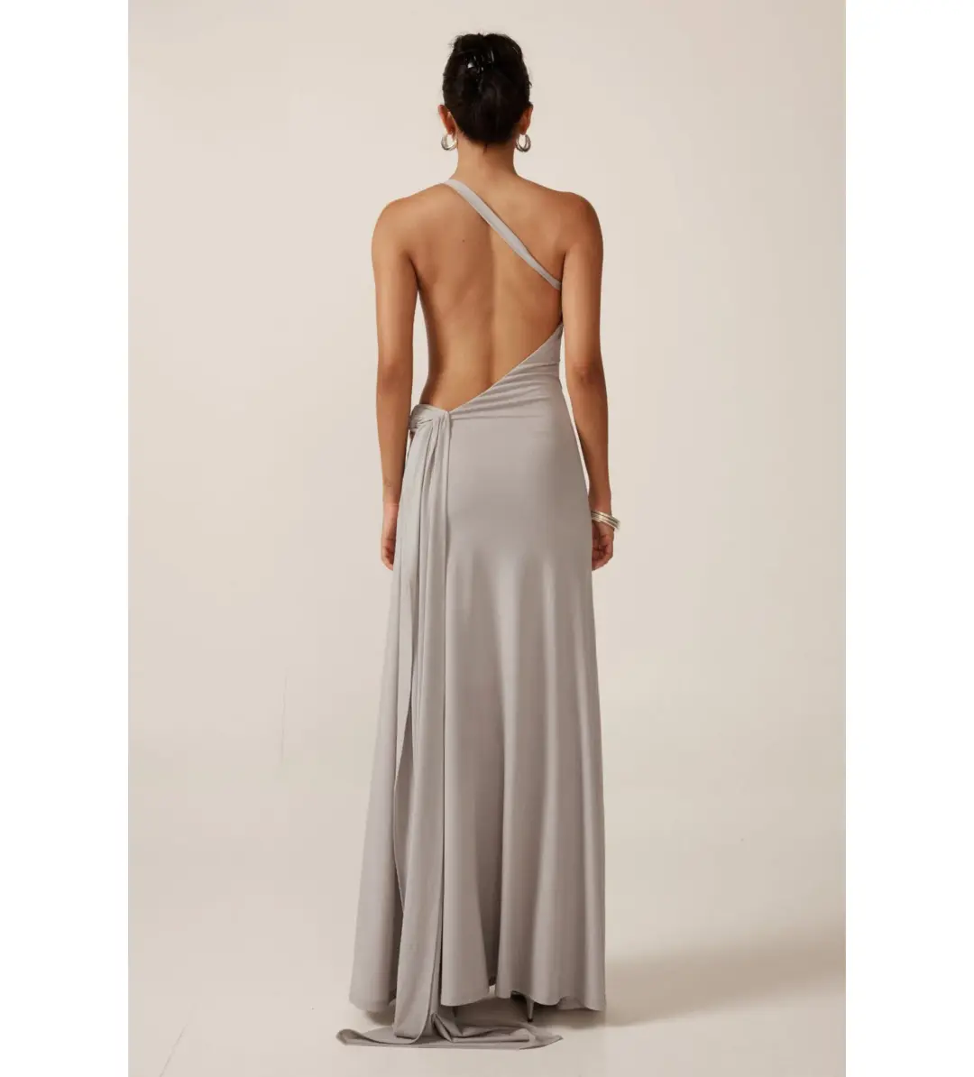 Ance Gria  Gaia Gown Silver Blue Size 8 for rent on The Volte - main image