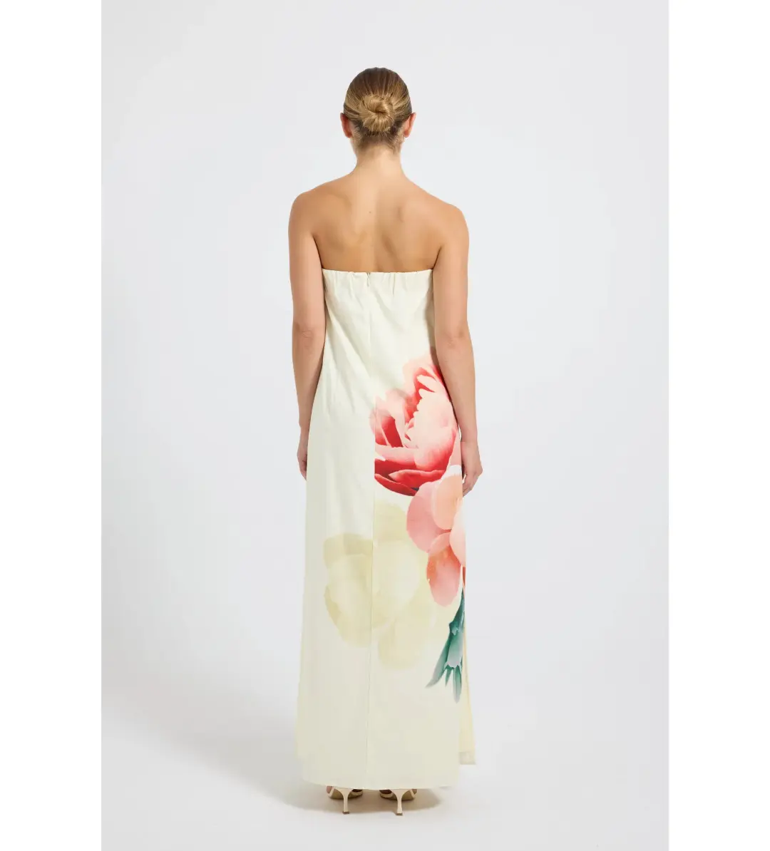 Pasduchas Nostalgia Strapless Maxi Dress Floral Size AU 12 for rent on The Volte - main image