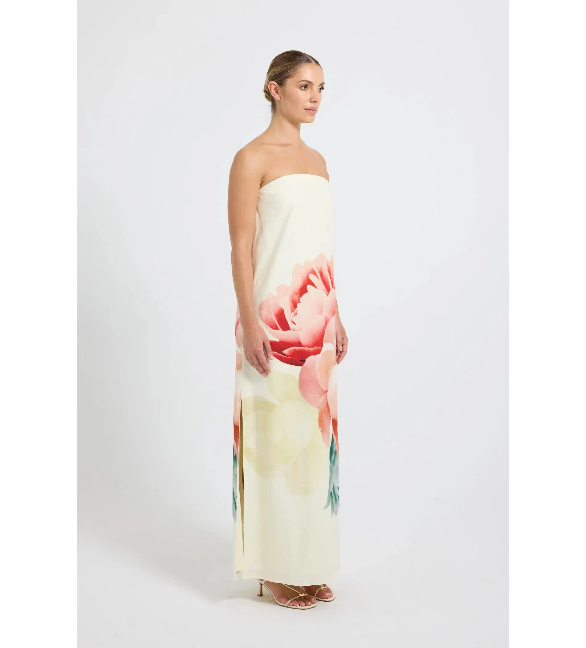 Pasduchas Nostalgia Strapless Maxi Dress Floral Size AU 12 - Image 2