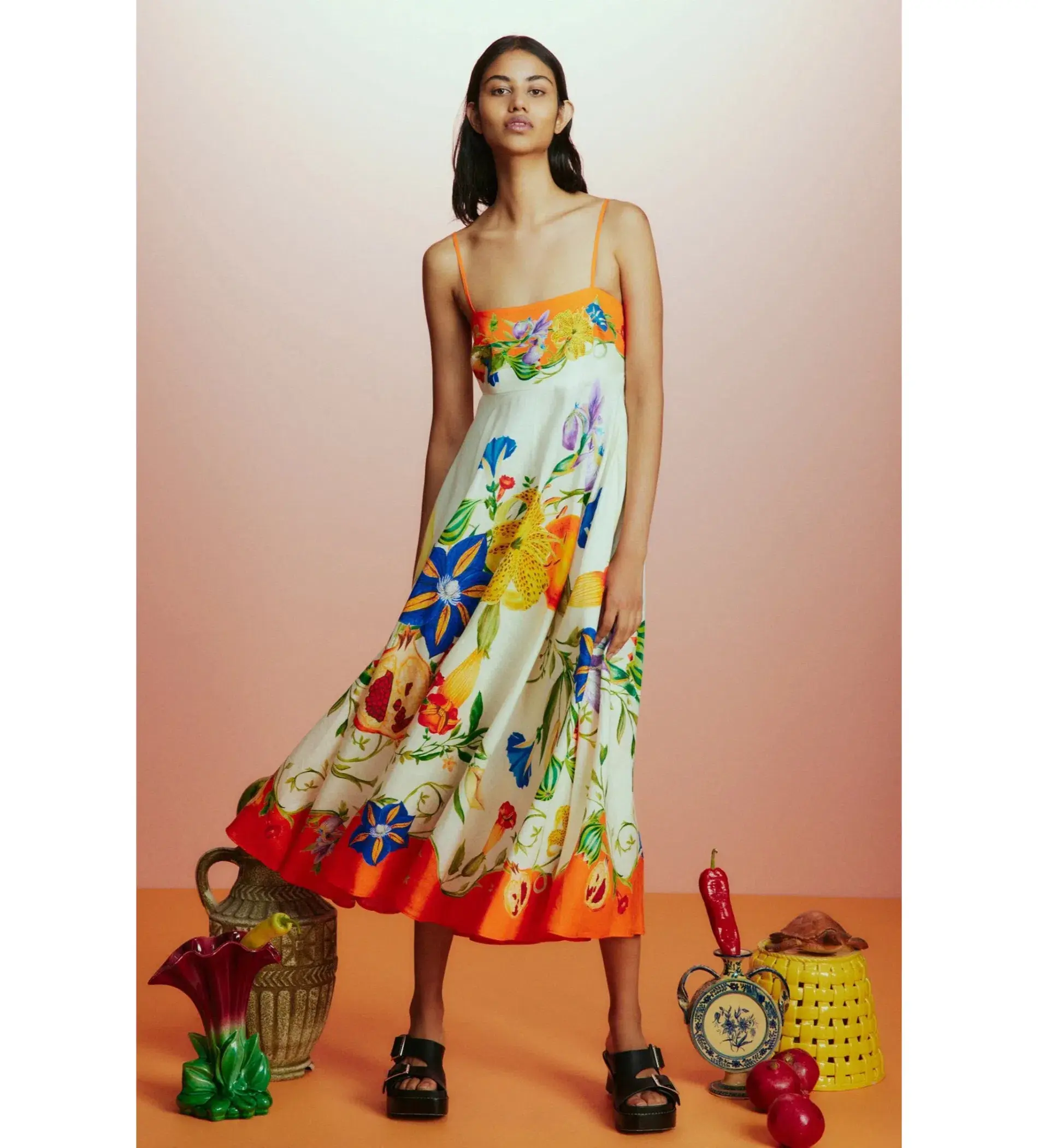 Alemais Flores Midi Sundress Floral Size 12 - Image 1