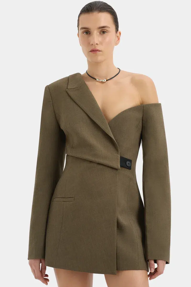 Sir the label Sartoria Mini Dress Chocolate Marle Size AU 8 - Image 2
