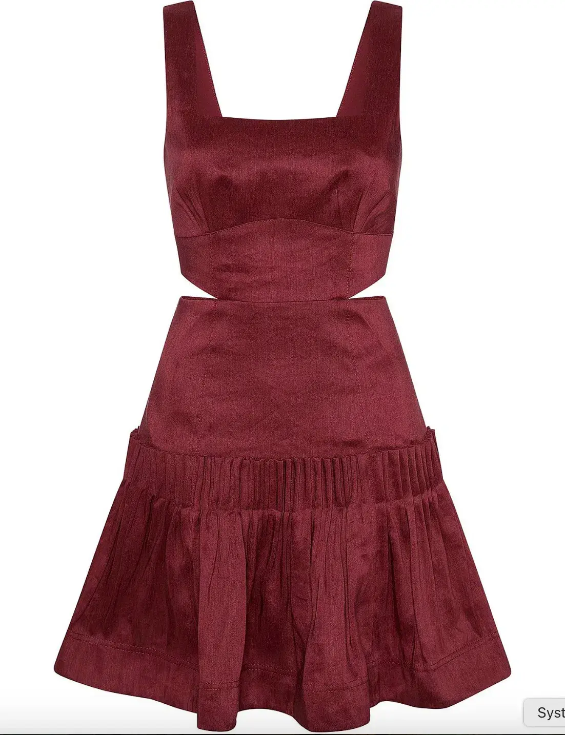 Aje Audette Pleated Mini Dress Burgundy Size 6 - Image 2