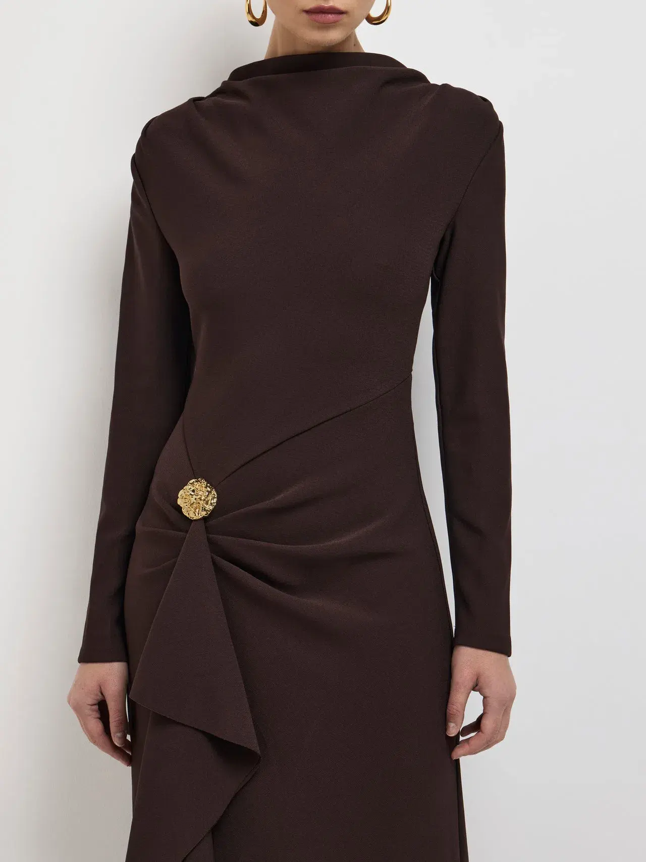 Sheike Alicia Maxi Dress in Brown Size 8 - Image 3