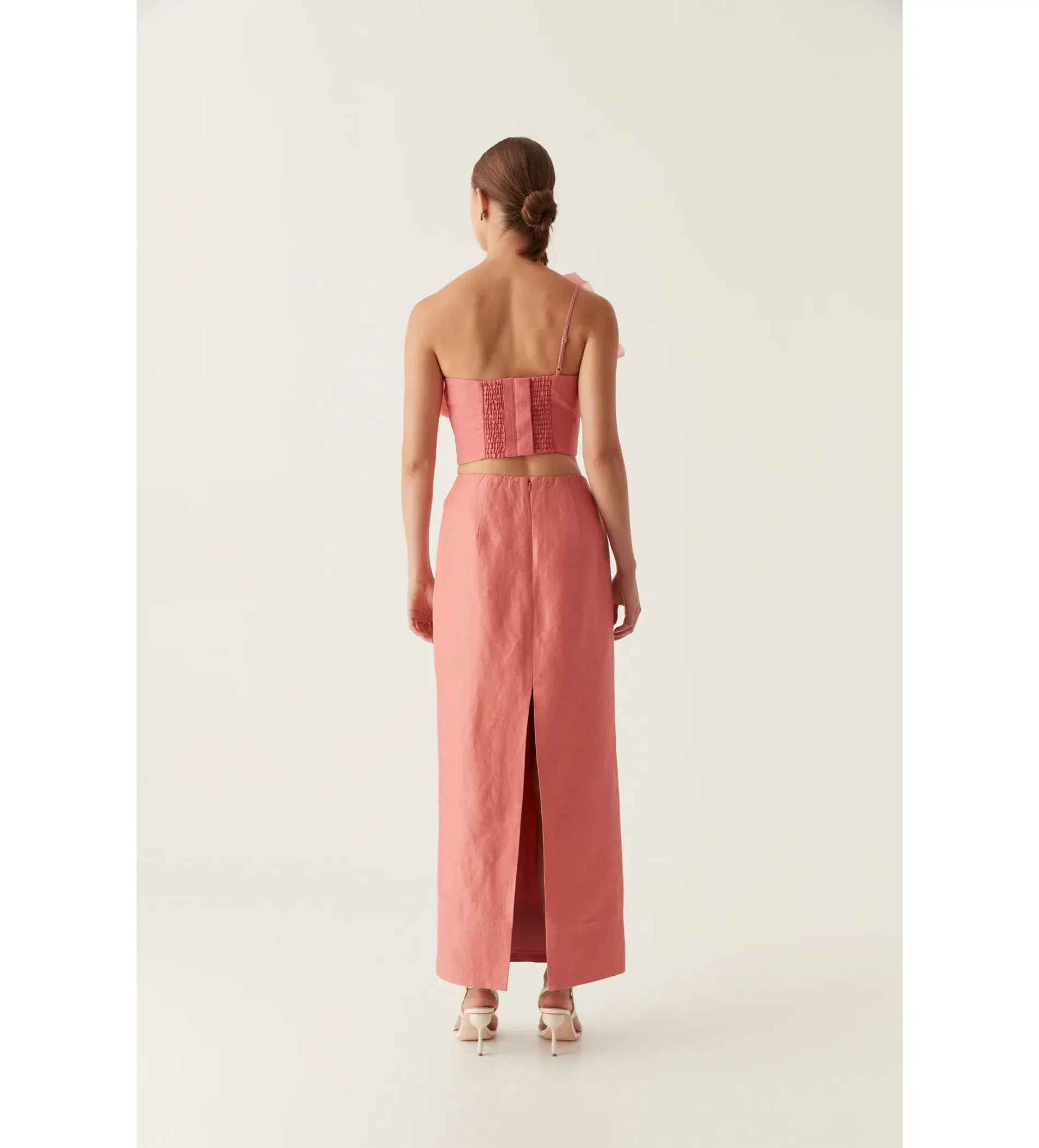 Aje Flame Crop Top And Mary Column Maxi Set  Guava Pink Size 8  - Image 3
