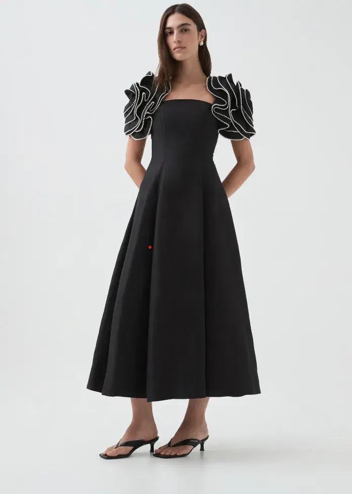 AJE Twyla Midi Dress Black Size 10 - Image 2