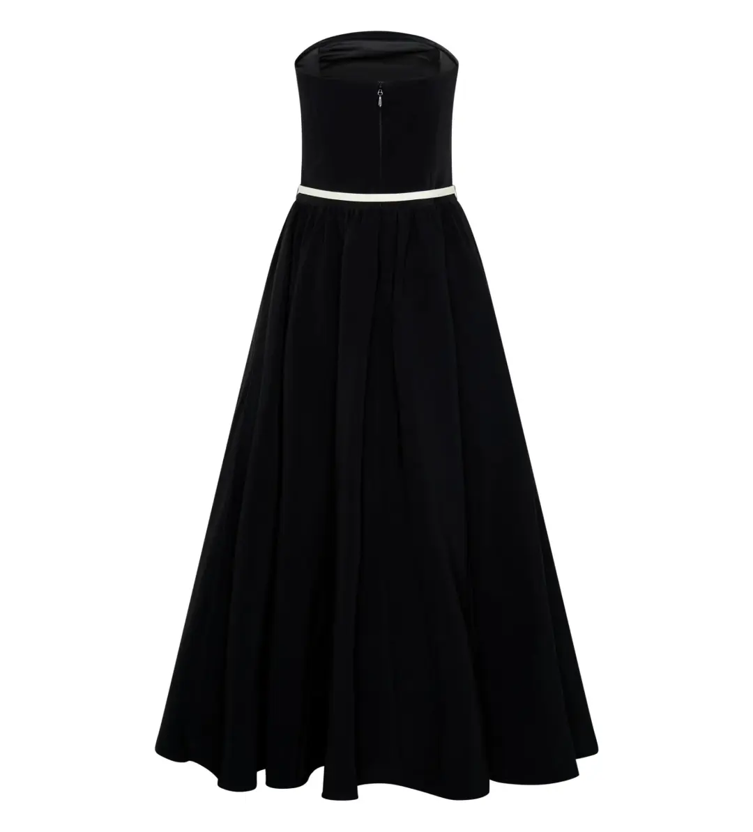 MESHKI Penny Strapless Contrast Midi Dress Black & White Size M/AU 10 for rent on The Volte - main image
