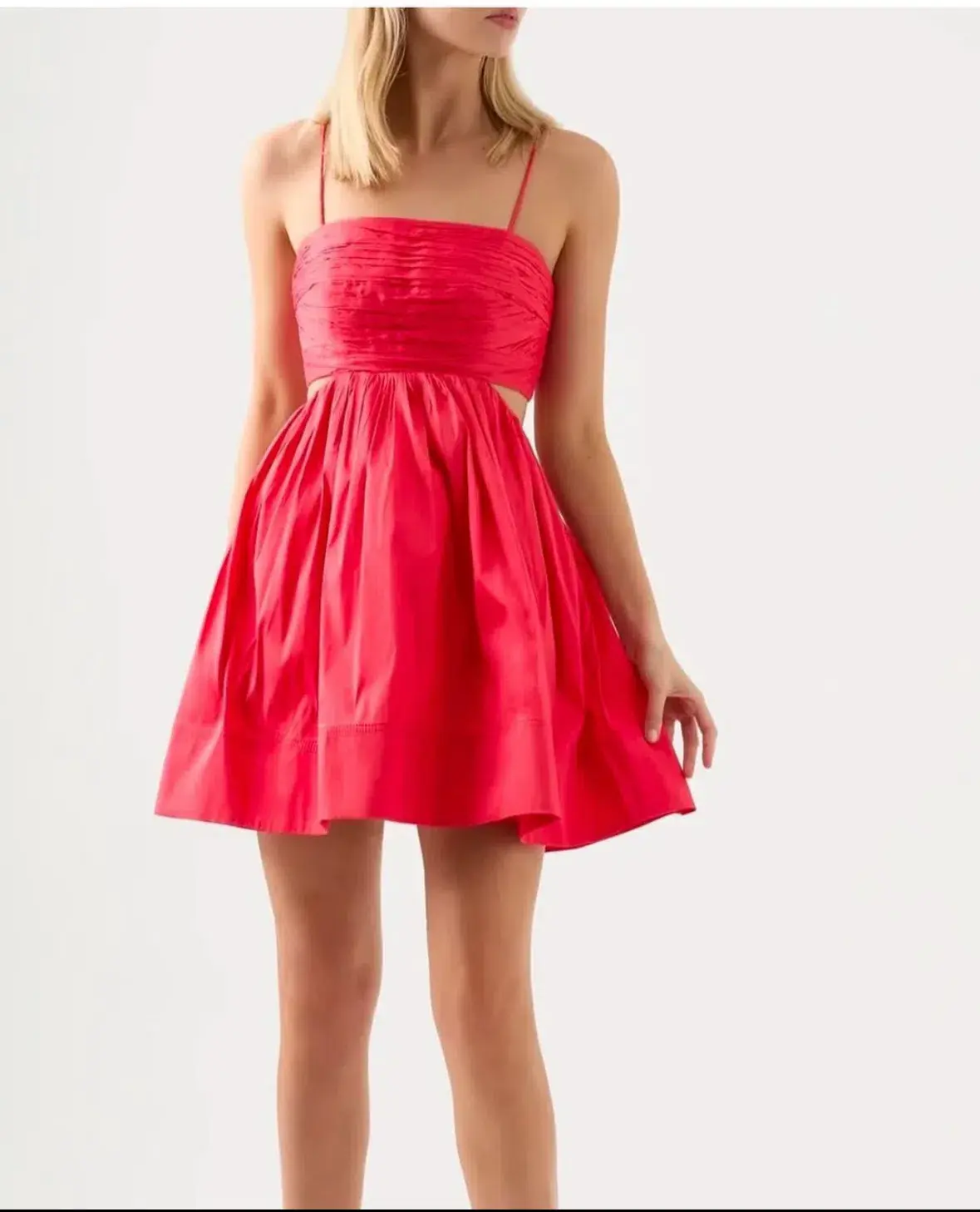 Aje Liza Ruched Mini Dress Pink Size AU 10 - Image 1