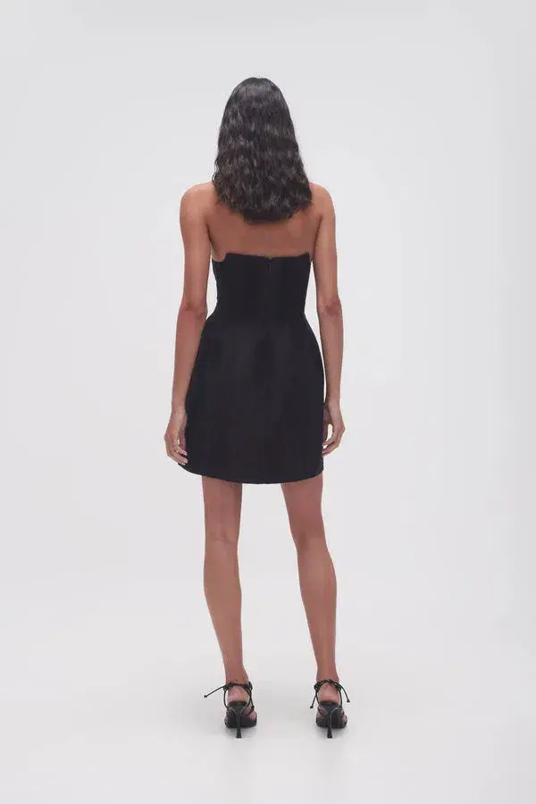 AJE Beret Strapless Mini Dress Black Size AU 8 - Image 2