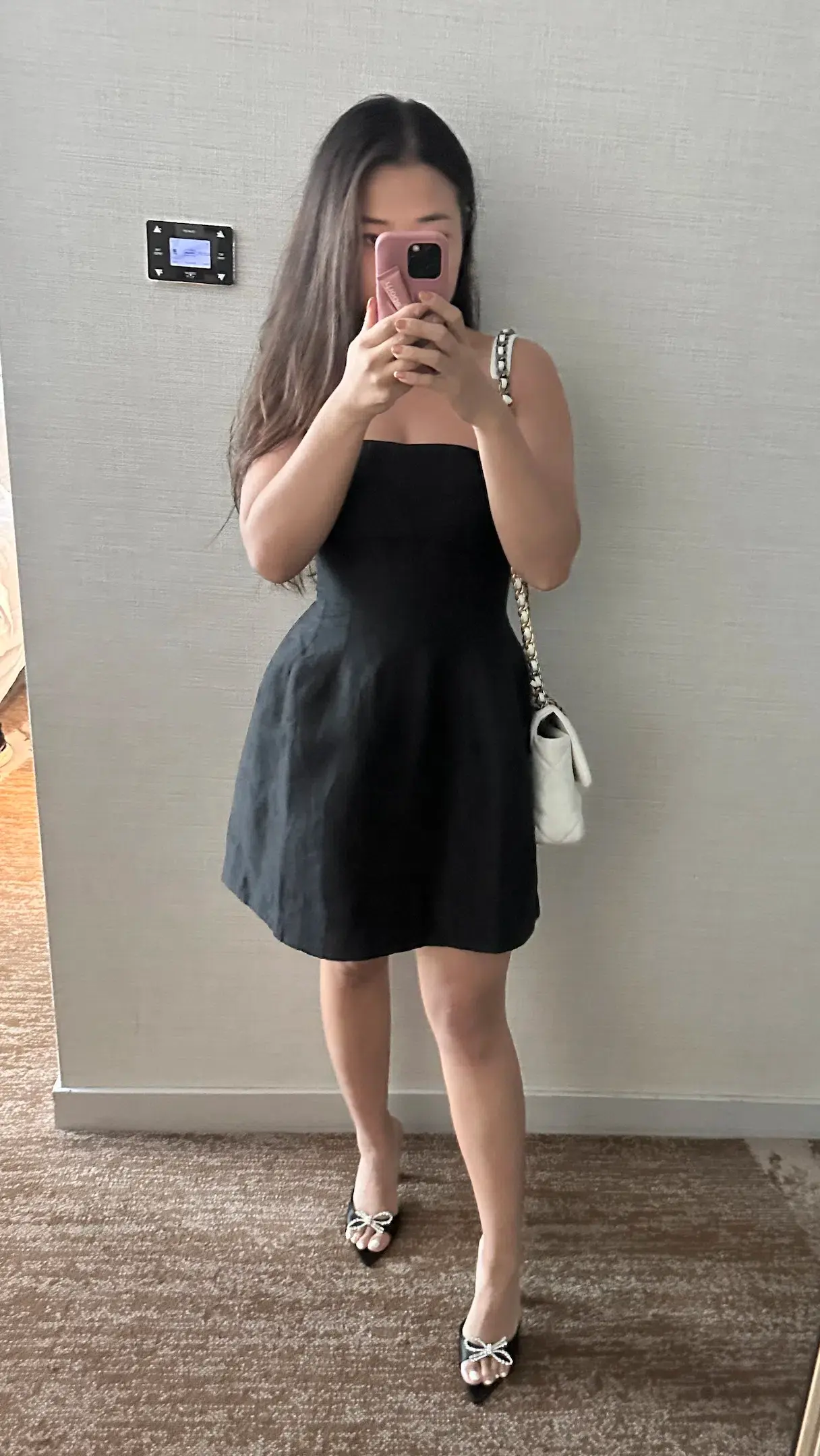 AJE Beret Strapless Mini Dress Black Size AU 8 - Image 4