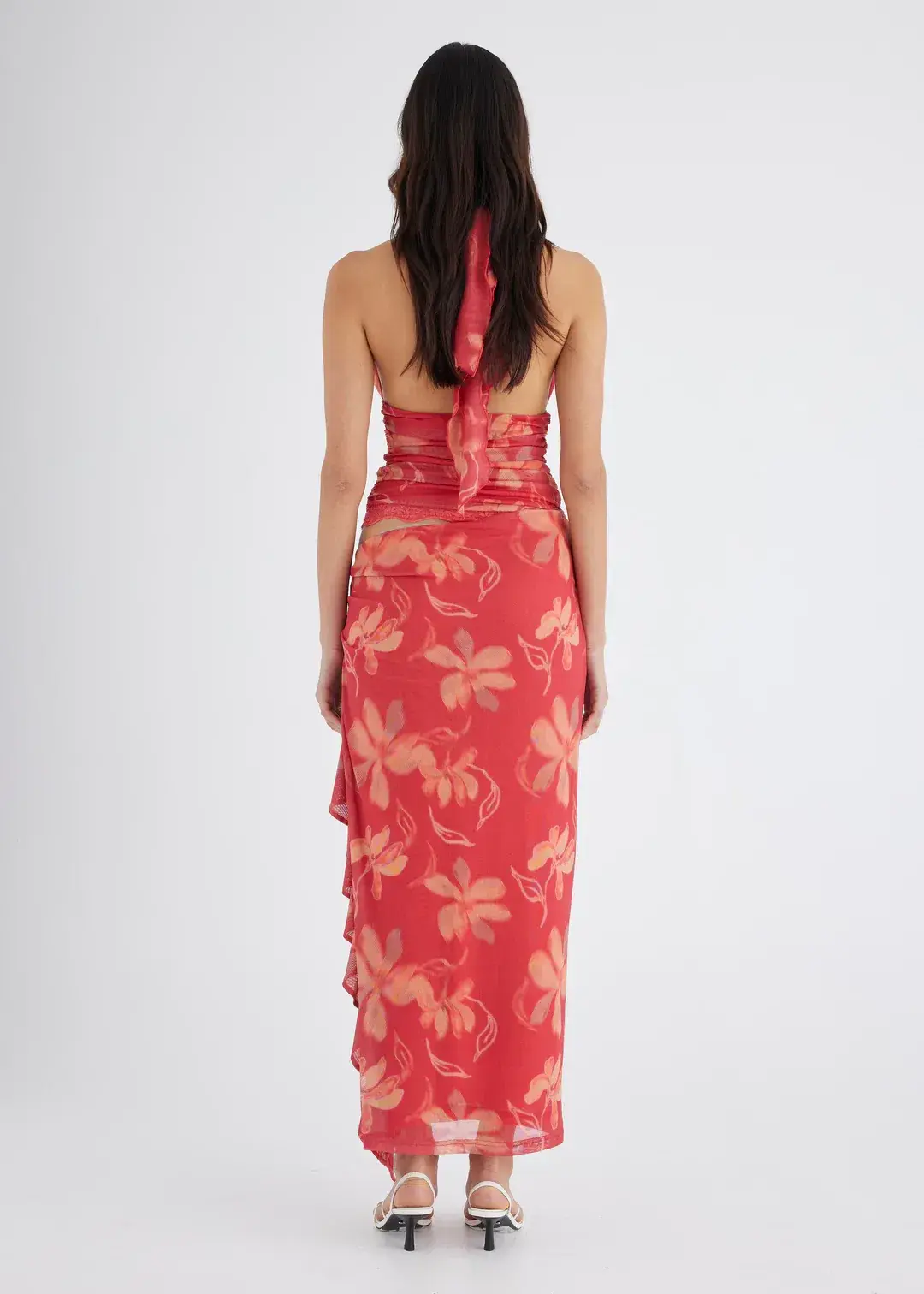 Benni Penelope Hibiscus Floral Maxi Dress Size AU 10 - Image 4