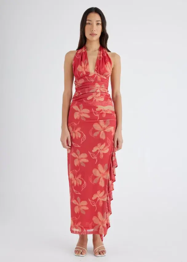 Benni Penelope Hibiscus Floral Maxi Dress Size AU 10 - Image 1