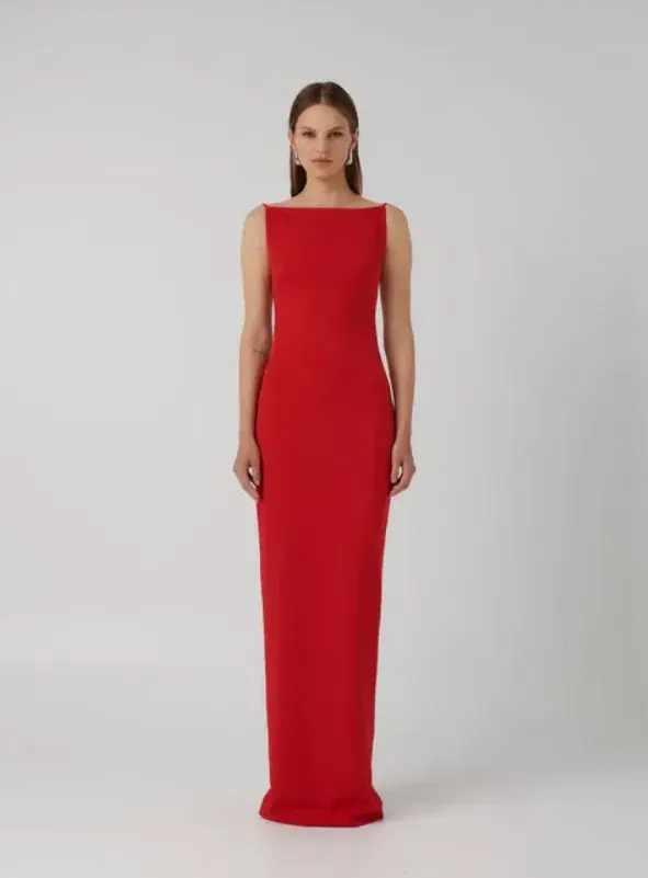 Effie Kats Gabbi Gown Maxi Red Size AU 14 - Image 1