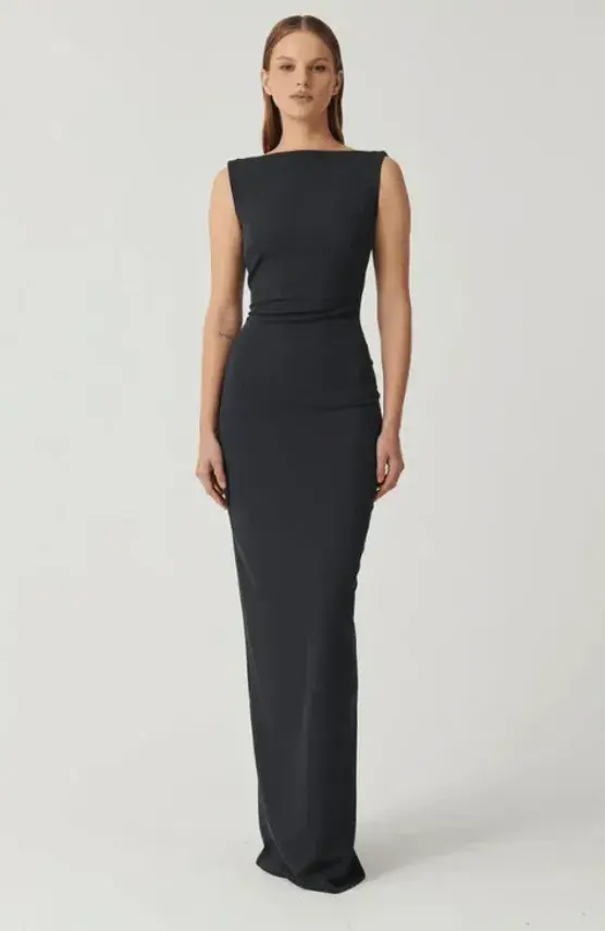 Effie Kats Verona Gown Storm Maxi Black Size AU 14 - Image 1