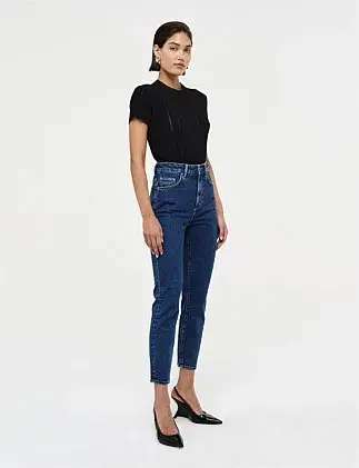 Neuw Denim Lola Mom Jean Pamt Royal Indigo Size 26in/Au 8  for rent on The Volte - main image