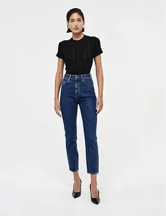 Neuw Denim Lola Mom Jean Pamt Royal Indigo Size 26in/Au 8  for rent on The Volte - main image
