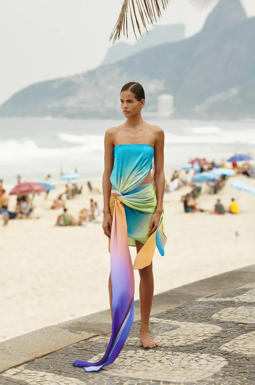 Baobab Mar Papagayo Mini Dress Print Size 10 - Image 1
