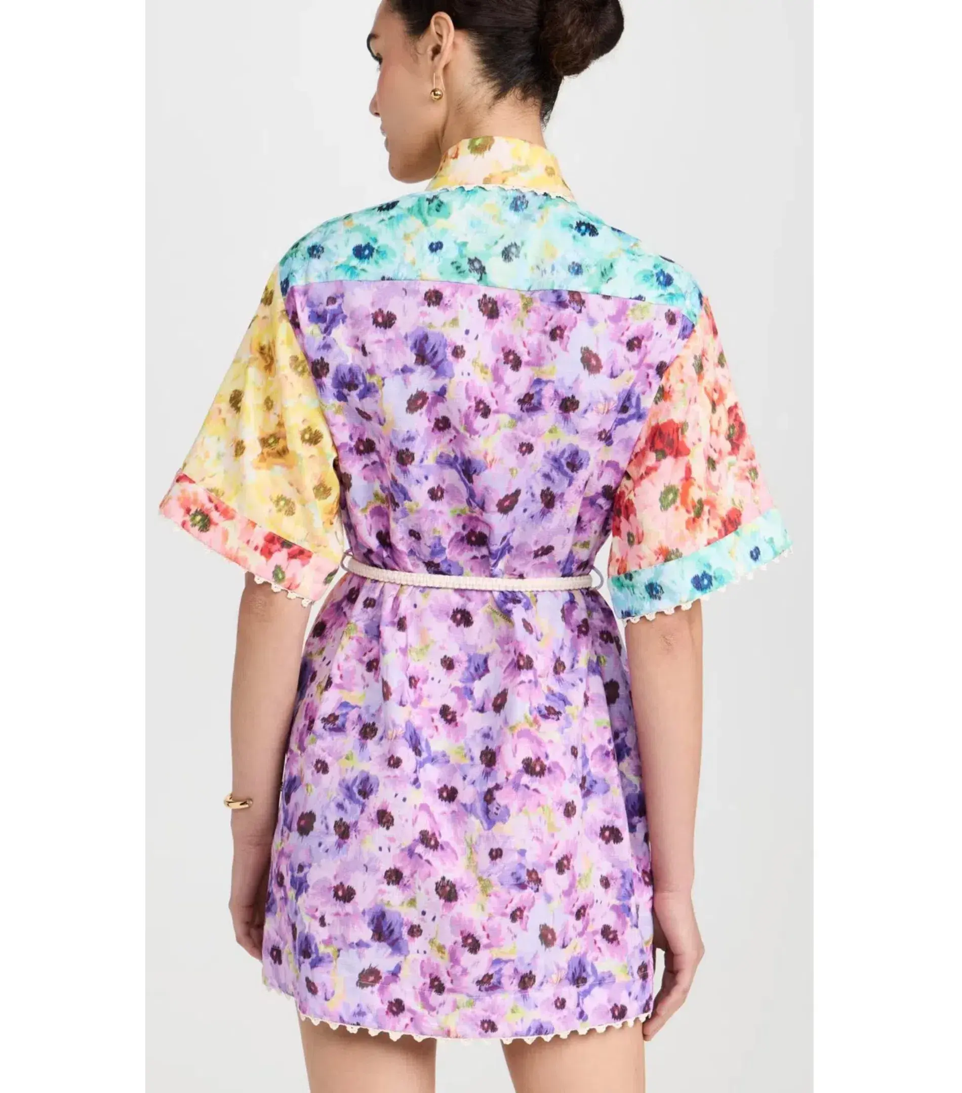 Zimmermann Lightburst Trimmed Shirtdress in Spliced Size 4 / AU 16 - Image 3