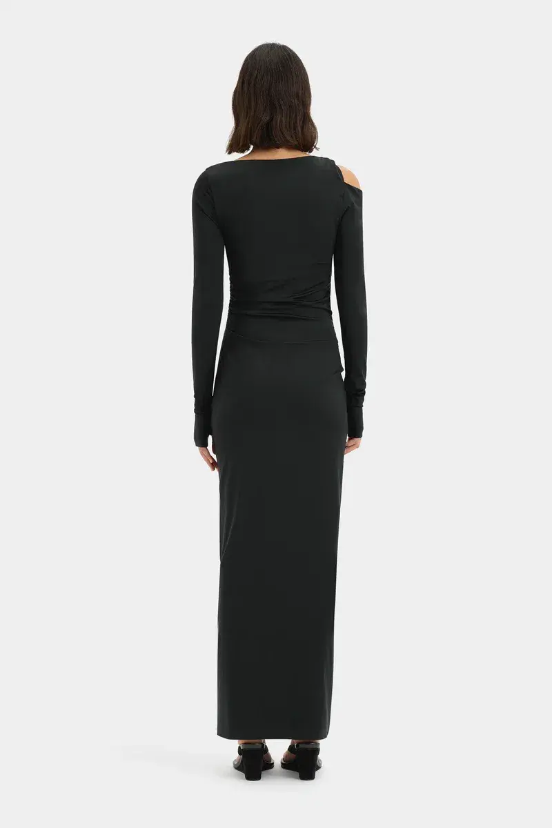 Sir Elm Long Sleeve Midi Black Size AU 8 - Image 2
