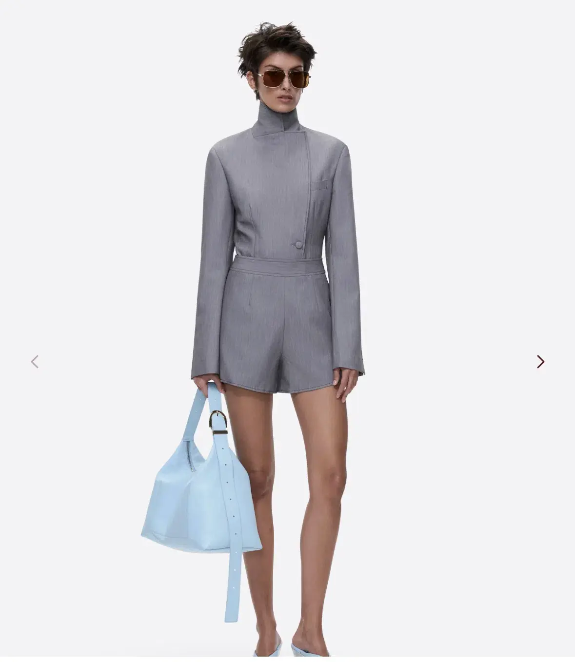 Deering Stitch Me Up Blazer & Shorts Mini Grey Size AU 14 - Image 2
