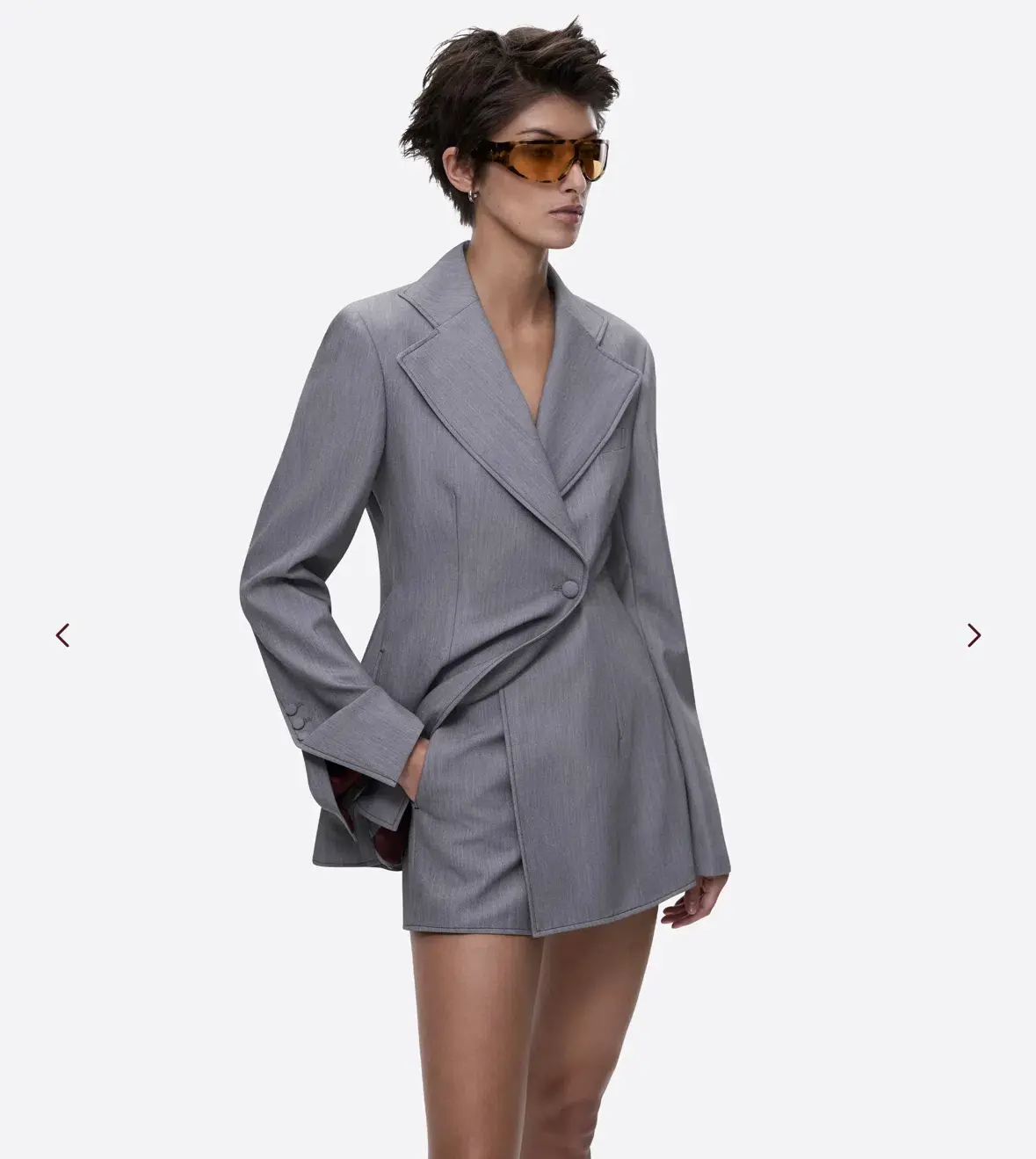 Deering Stitch Me Up Blazer & Shorts Mini Grey Size AU 14 - Image 1