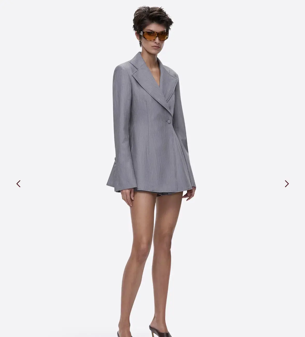 Deering Stitch Me Up Blazer & Shorts Mini Grey Size AU 14 - Image 5