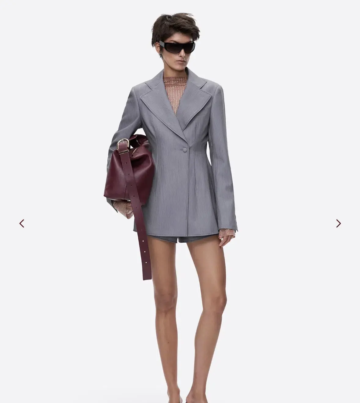 Deering Stitch Me Up Blazer & Shorts Mini Grey Size AU 14 - Image 3