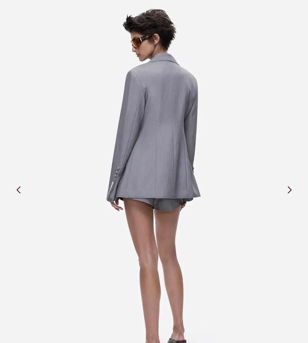 Deering Stitch Me Up Blazer & Shorts Mini Grey Size AU 14 - Image 10