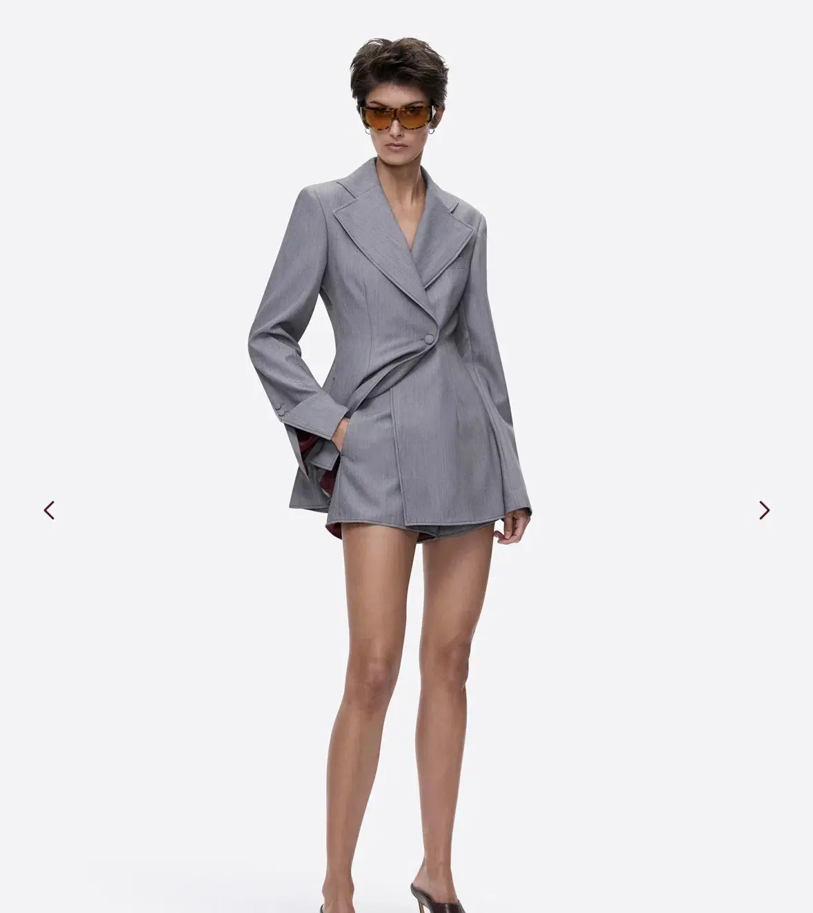 Deering Stitch Me Up Blazer & Shorts Mini Grey Size AU 14 - Image 4