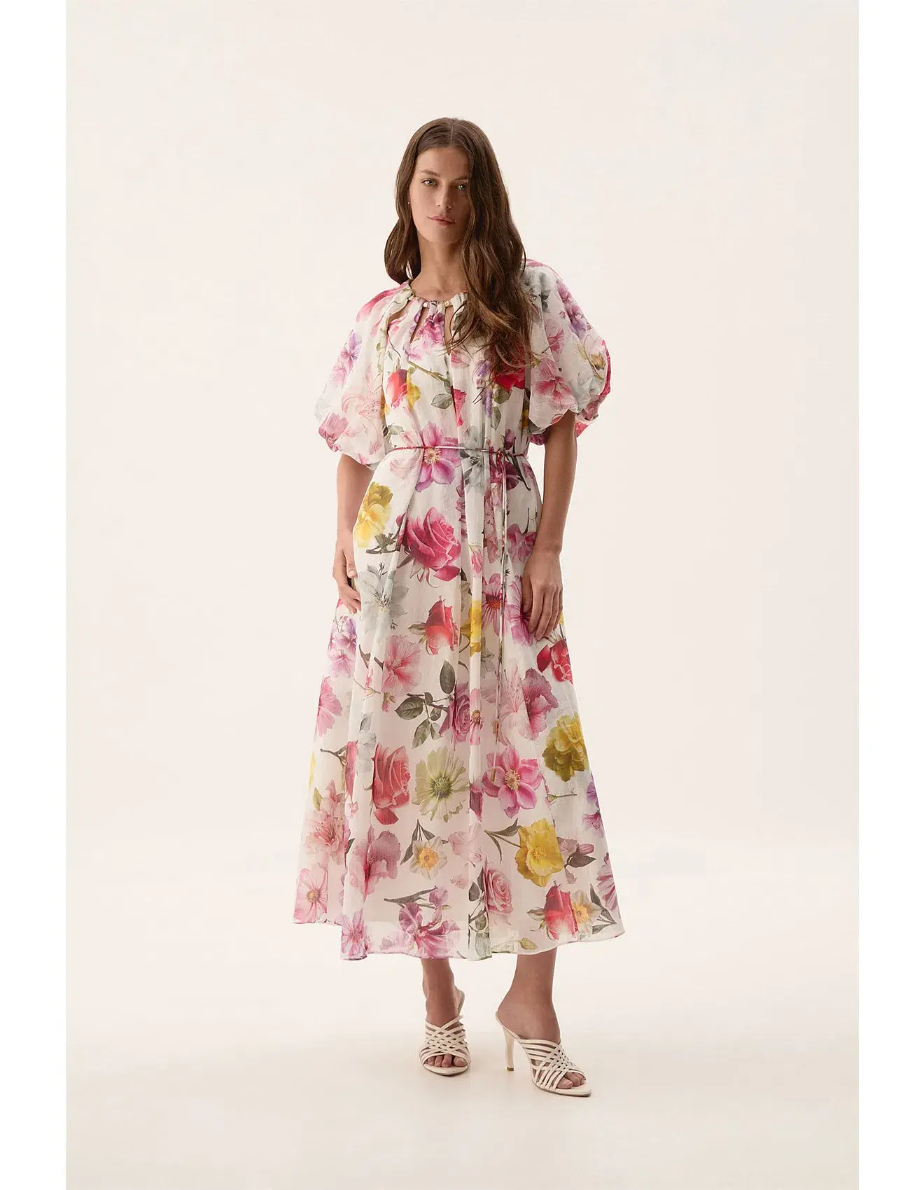 Aje Fleur Midi Dress Collage Floral Size AU 10 - Image 1