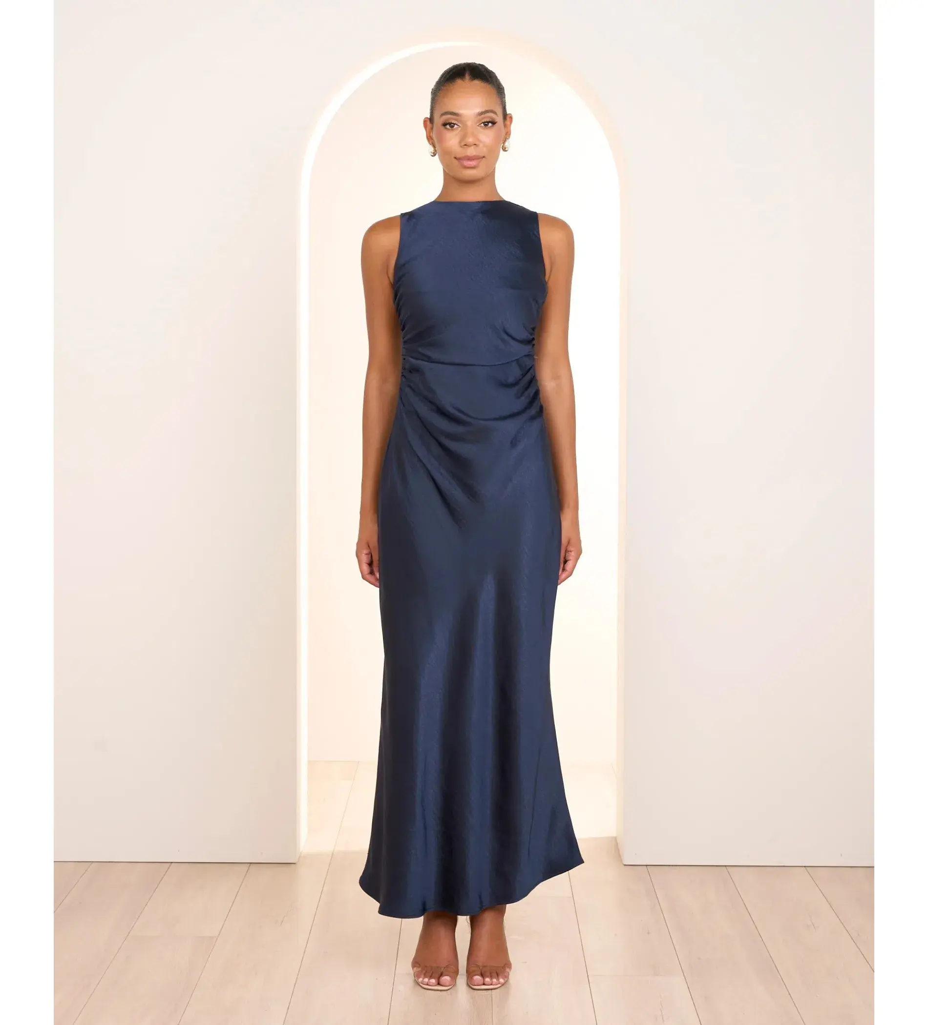 Pilgrim Gita Boat Neck Maxi Dress Navy  Size 10  - Image 1