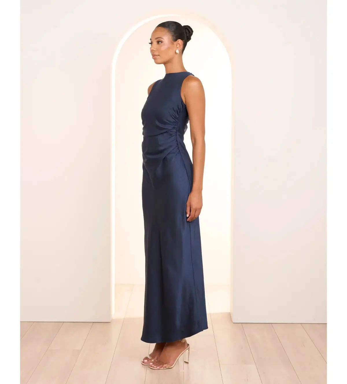 Pilgrim Gita Boat Neck Maxi Dress Navy  Size 10  - Image 2