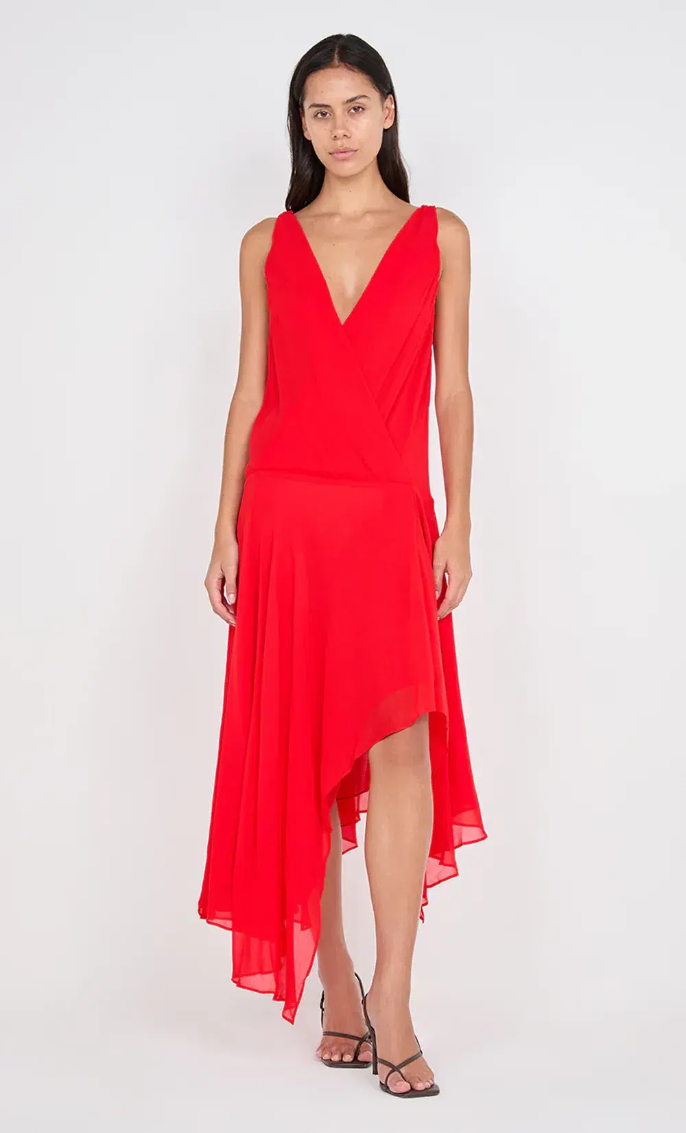 Bec & Bridge Rhone Wrap Asym Dress Chilli Size 10 - Image 2