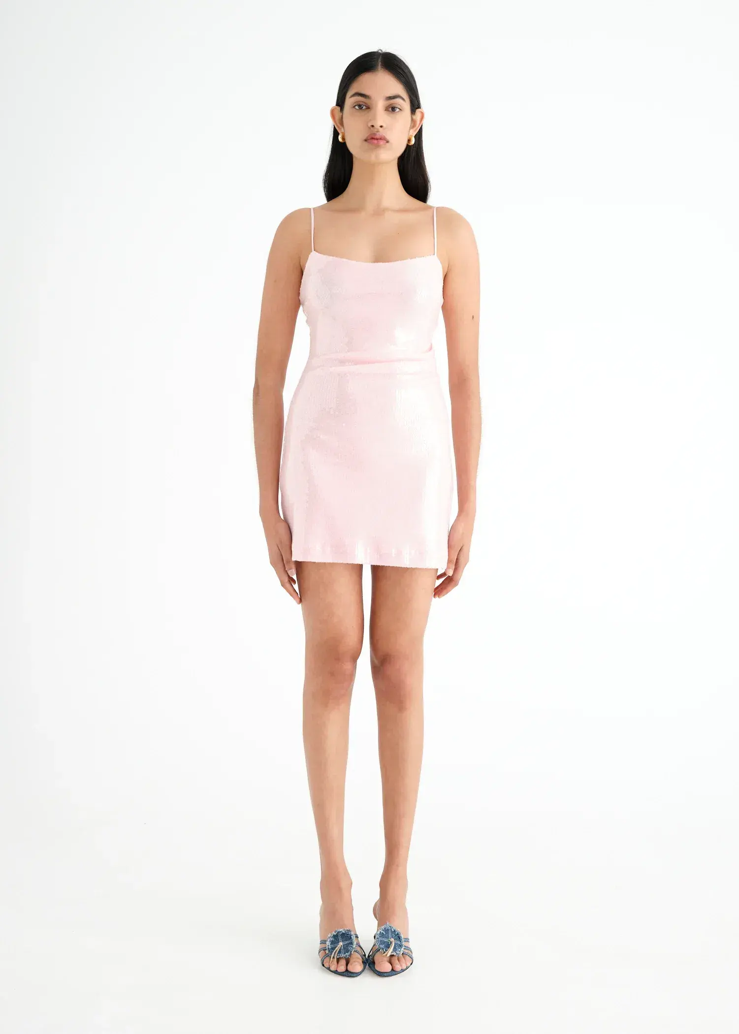 Benni Juliano Sequin Mini Dress Candy Floss Pink Size AU 10 - Image 1