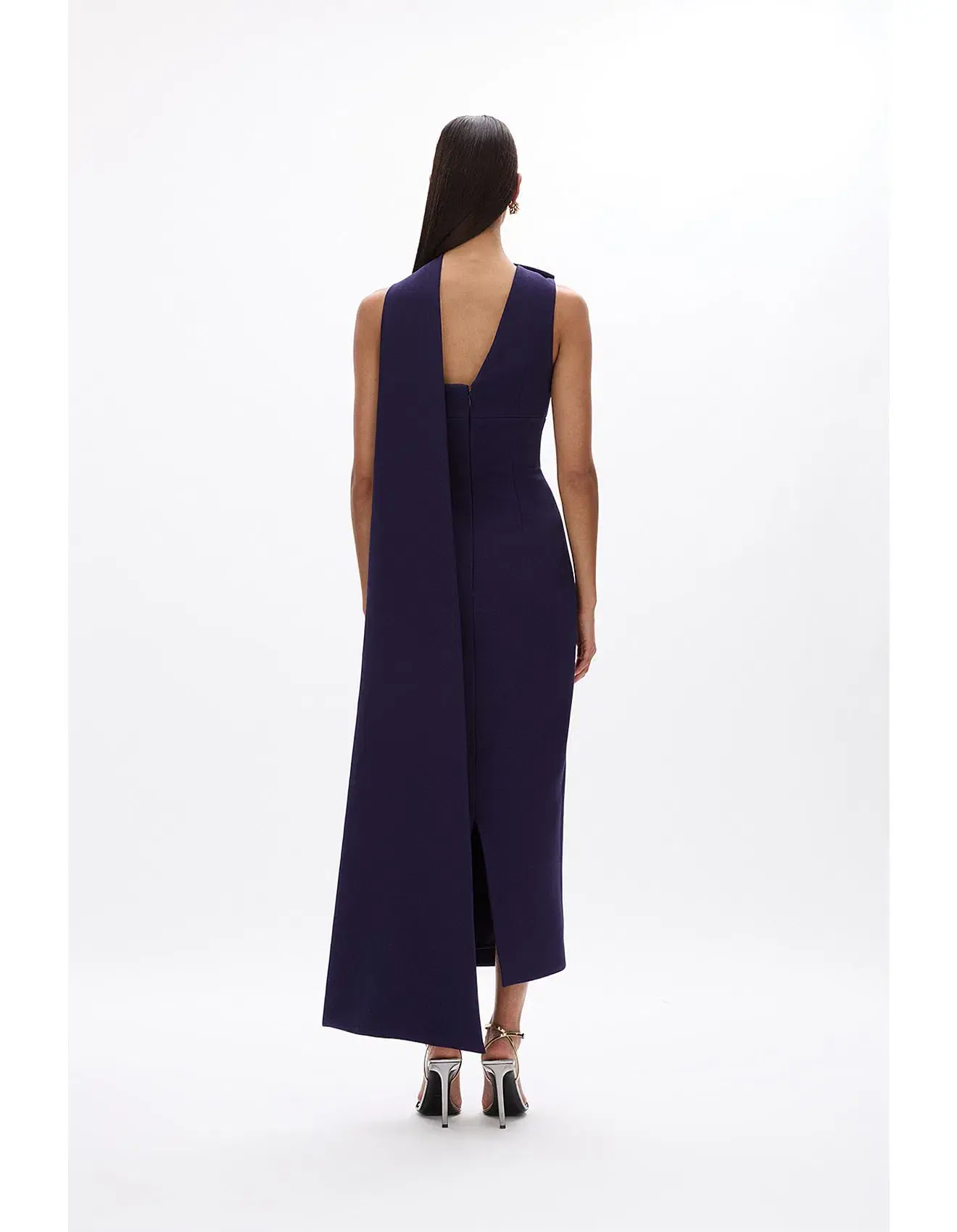 Rachel Gilbert Clara Midi Dress Dark Indigo Dark Purple Size 1 / Size AU 8 - Image 7