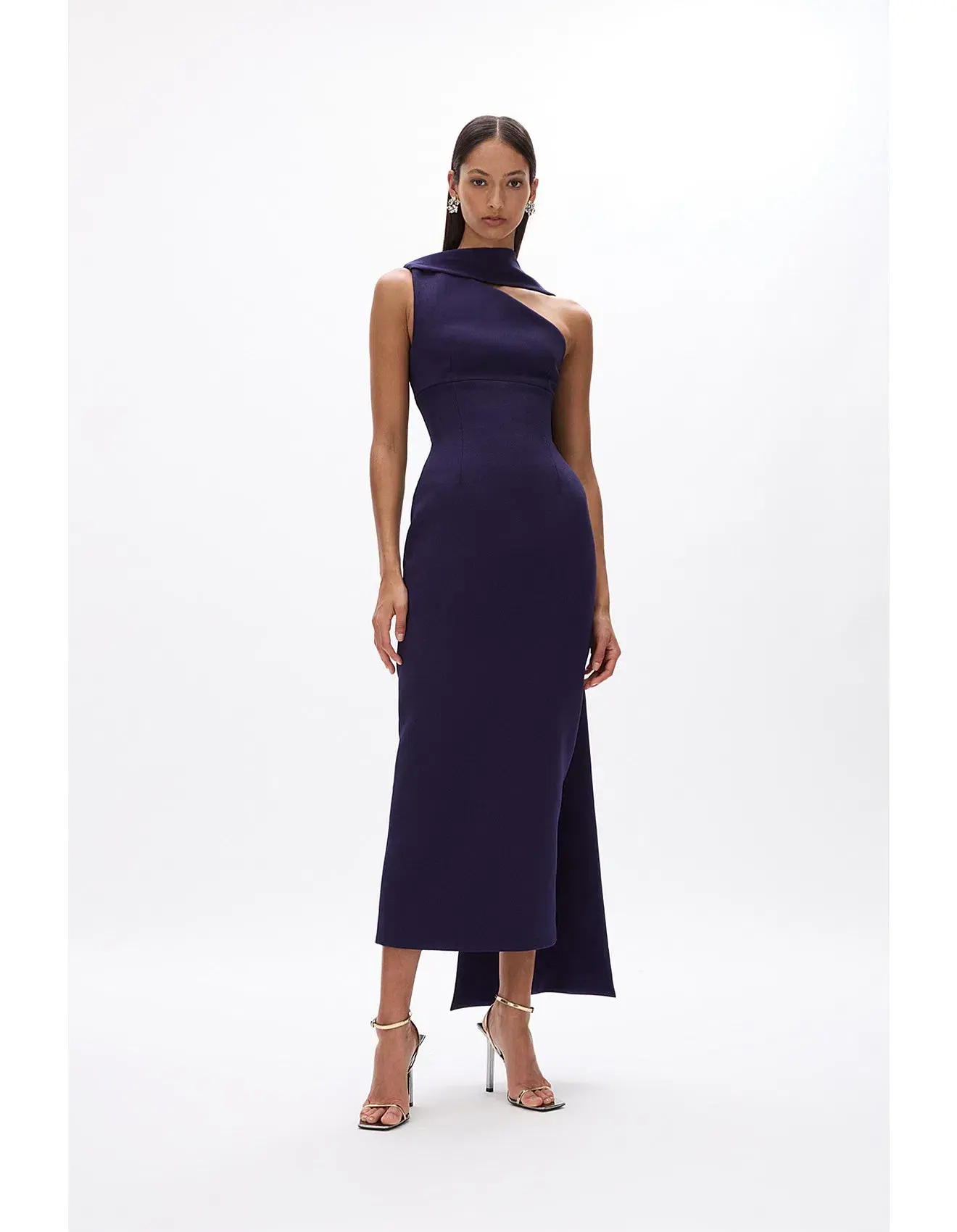 Rachel Gilbert Clara Midi Dress Dark Indigo Dark Purple Size 1 / Size AU 8 - Image 2