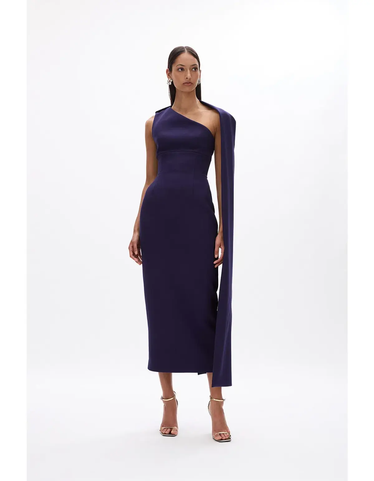 Rachel Gilbert Clara Midi Dress Dark Indigo Dark Purple Size 1 / Size AU 8 - Image 1